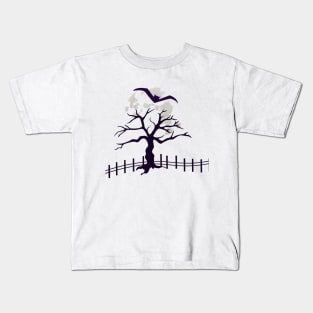 tribal cypress tree root silhouette tattoo Kids T-Shirt